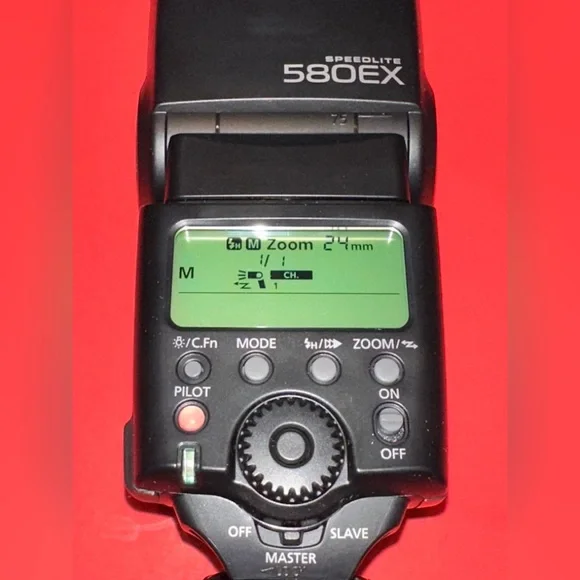 Canon Speedlite 580EX Shoe Mount Flash w/Diffuser EOS Mark IV TESTED &FUNCTIONAL